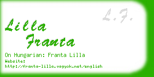 lilla franta business card